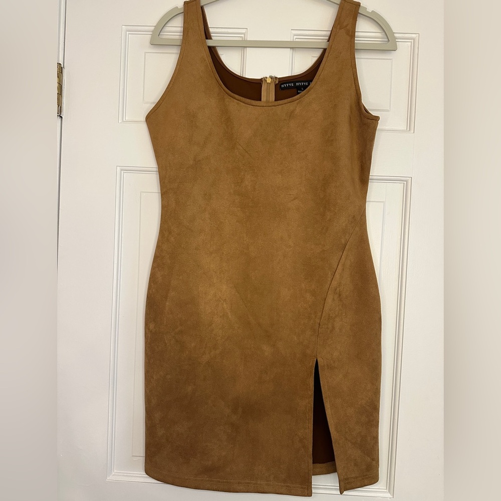 HYFVE Tan Suede Mini Dress